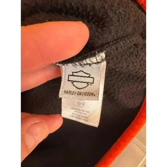 Harley-Davidson Quarter-Zip Fleece - Youth Size 12/14 - Picture 8 of 8